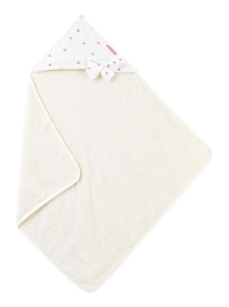 Cape de bain bébé Cerise Blanc - Kiabi