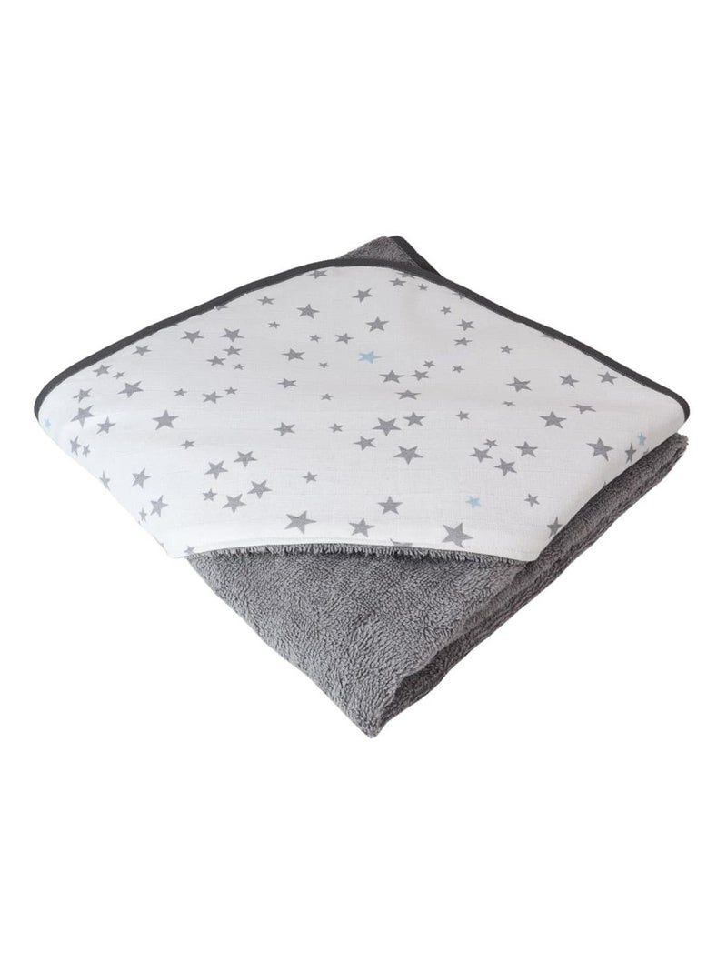 Cape de bain bébé coton éponge ÉTOILE Gris - Kiabi