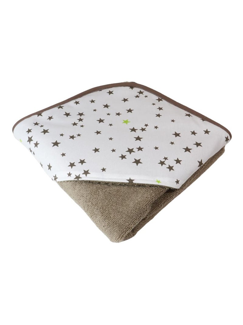 Cape de bain bébé coton éponge ÉTOILE Taupe - Kiabi