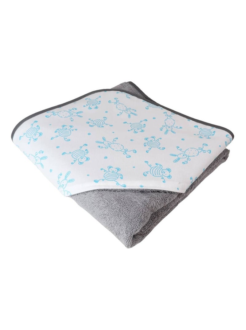 Cape de bain bébé coton éponge TOURNICOQUIN Gris - Kiabi