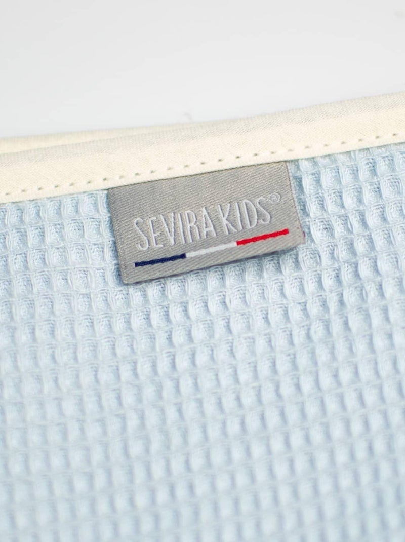Cape de bain bébé en coton nid d'abeille SEVIRA KIDS Bleu - Kiabi