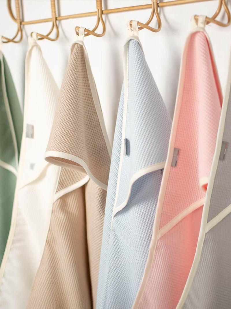 Cape de bain bébé en coton nid d'abeille SEVIRA KIDS Bleu - Kiabi