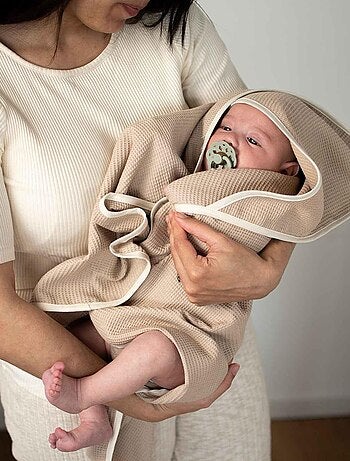 Cape de bain bébé en coton nid d'abeille SEVIRA KIDS