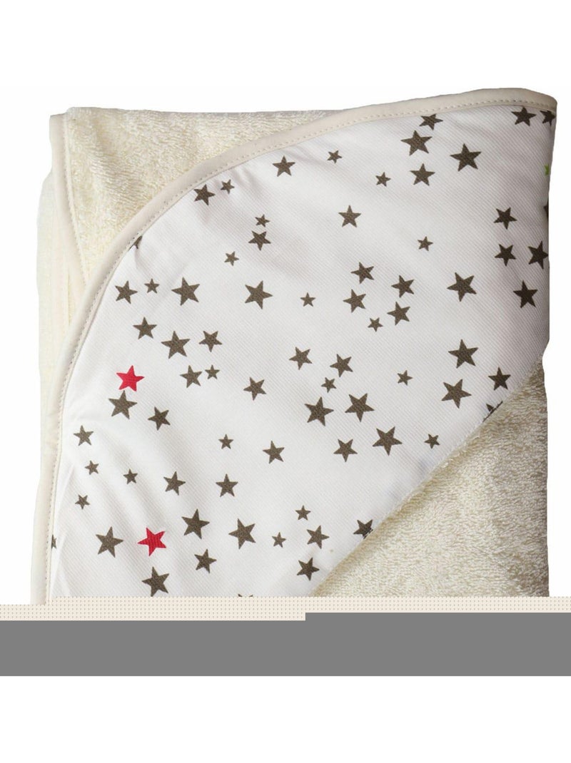 Cape de bain bébé éponge 480gr m²  STAR Ecru - Kiabi