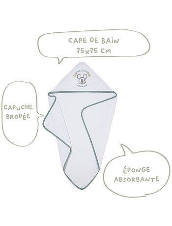 Cape de bain bébé Naissance en Coton - Mickey Good Morning - Disney Baby