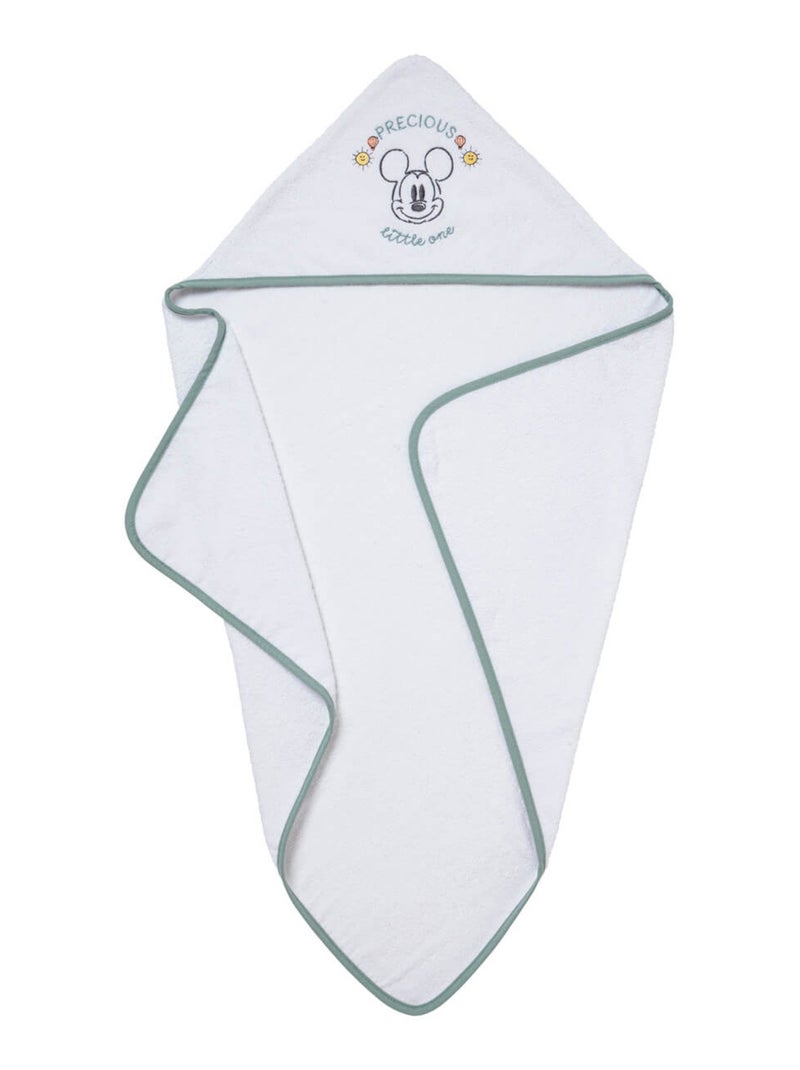 Cape de bain bébé Naissance en Coton - Mickey Good Morning - Disney Baby Vert - Kiabi