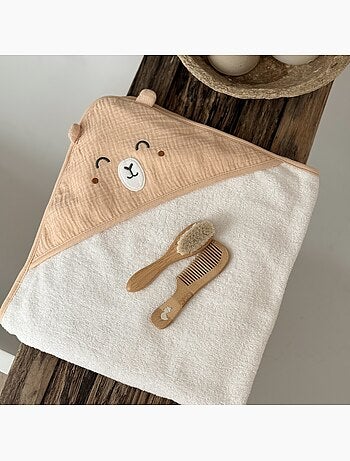 Cape de bain bébé Noisette
