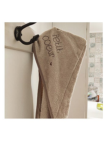 Cape de bain bébé XXL Naissance en Coton Petit Cœur