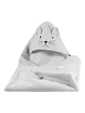 Cape de bain chat en coton