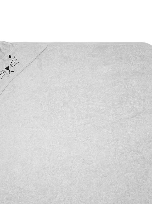 Cape de bain chat en coton - Kiabi