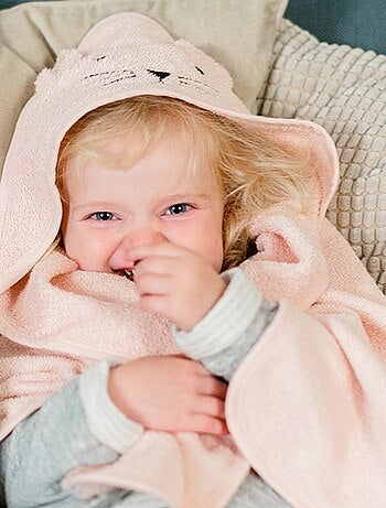 Cape de bain chat en coton