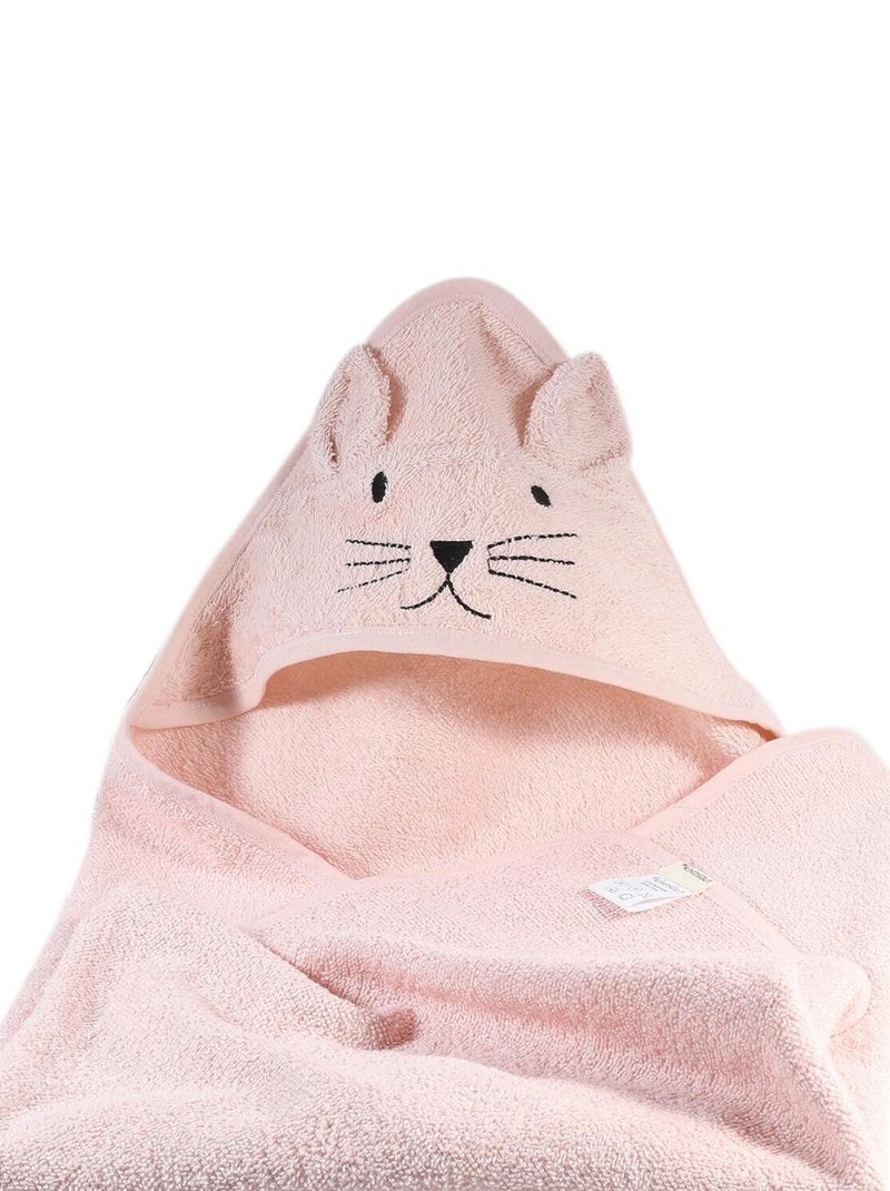 Cape de bain chat en coton Rose - Kiabi