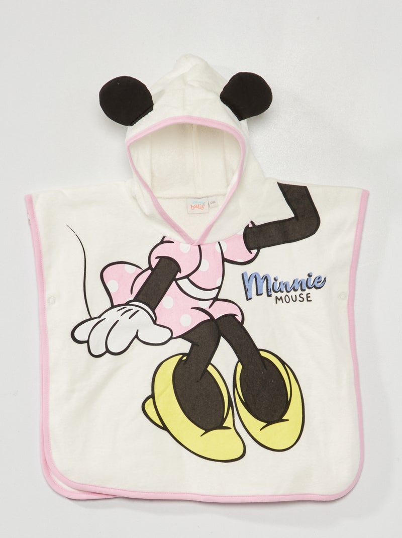 Cape de bain 'Disney' en éponge Blanc Minnie - Kiabi