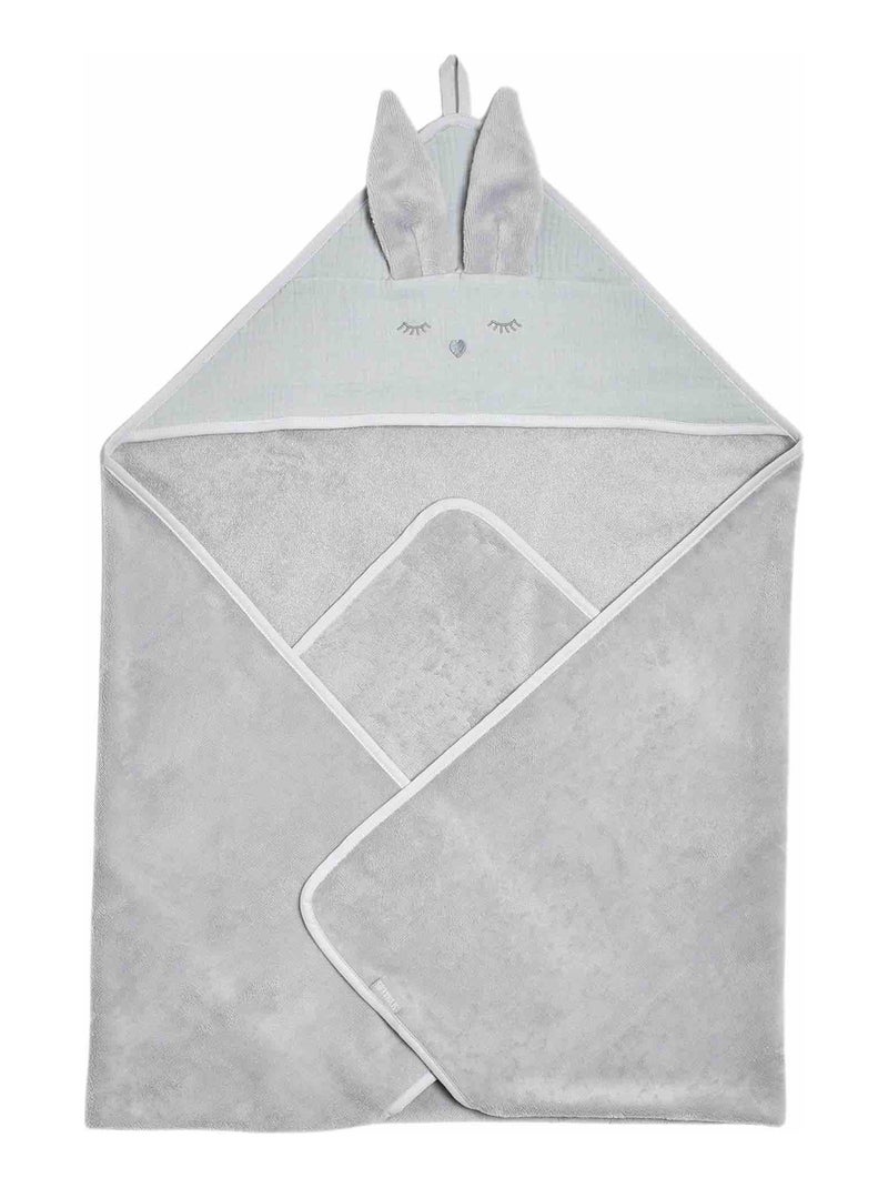 Cape de bain en bambou et gaze de coton, Lapin SEVIRA KIDS Gris - Kiabi
