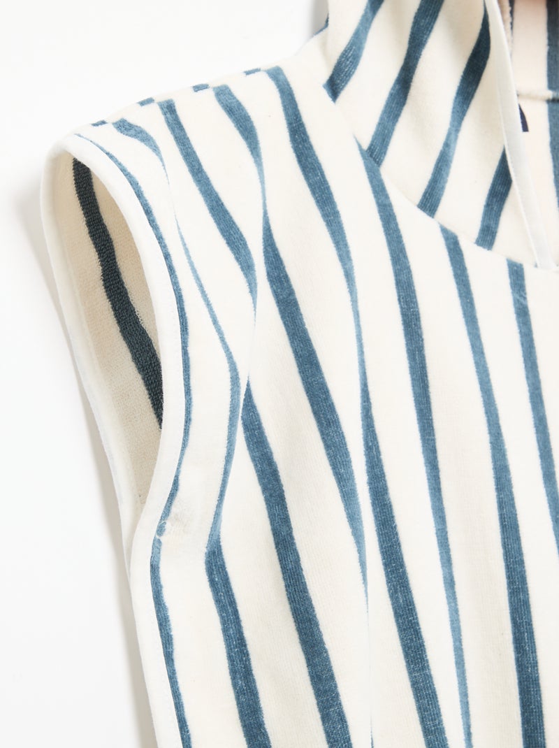 Cape de bain en coton Bleu - Kiabi