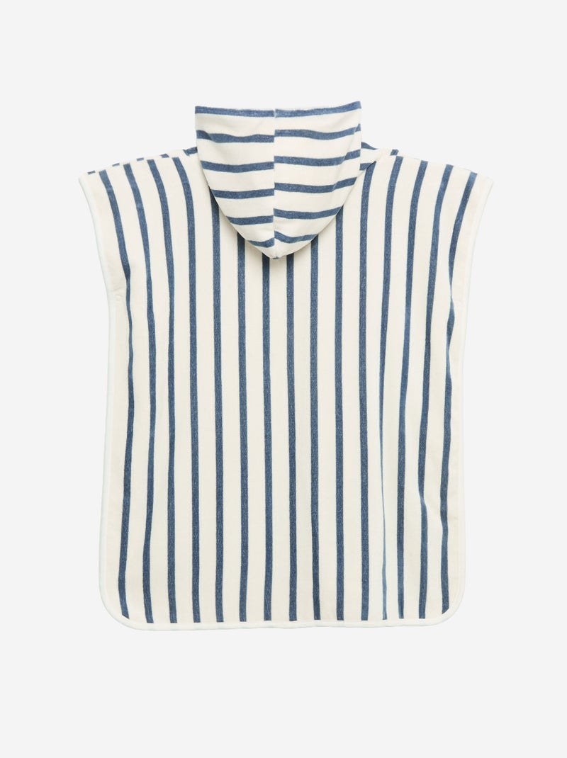 Cape de bain en coton Bleu - Kiabi