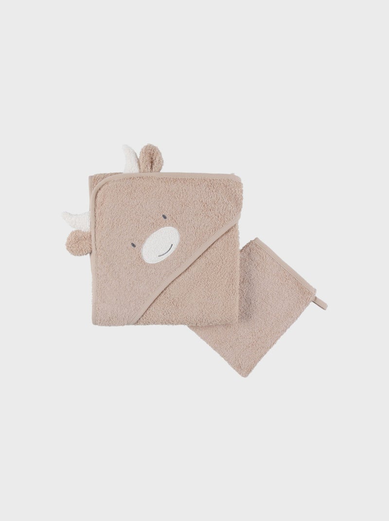 Cape de bain en éponge 75x75 cm Noukie's Beige - Kiabi