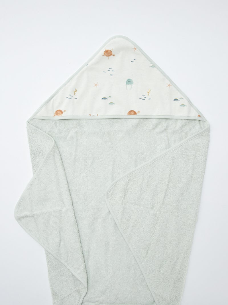 Cape de bain en éponge à motif BLANC - Kiabi