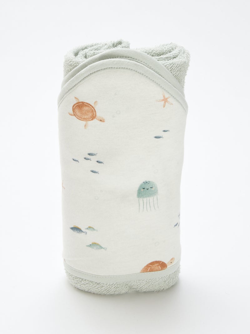 Cape de bain en éponge à motif BLANC - Kiabi