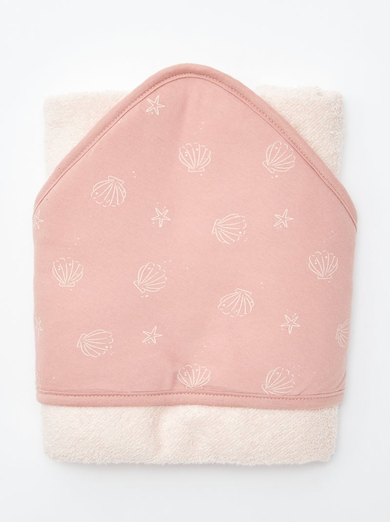 Cape de bain en éponge à motif ROSE - Kiabi