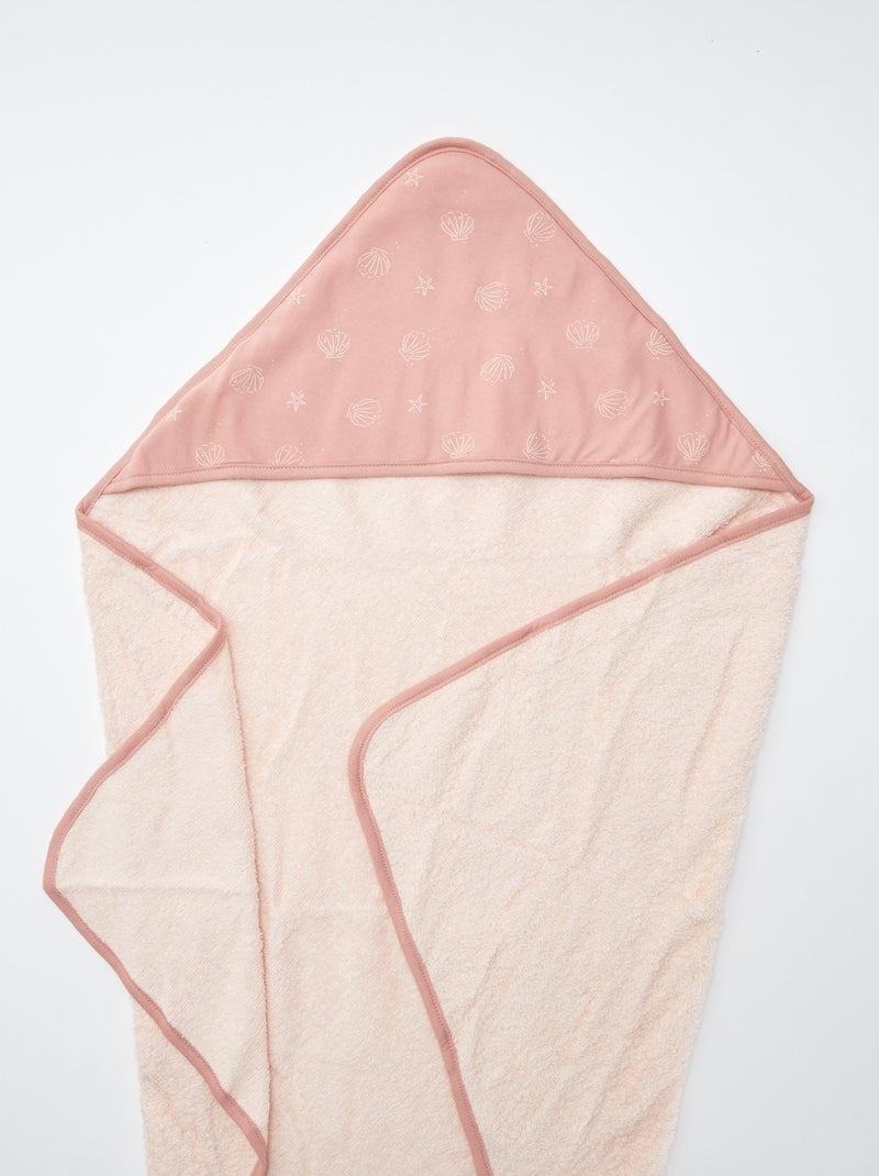 Cape de bain en éponge à motif ROSE - Kiabi