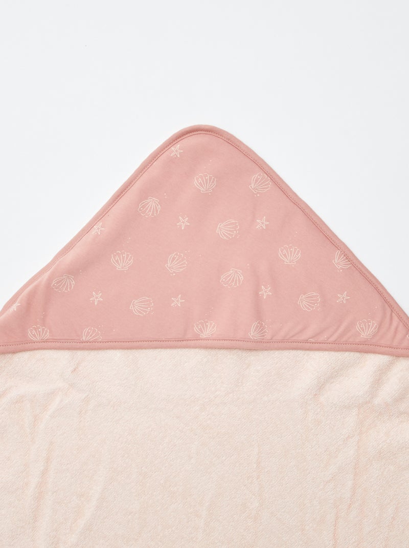 Cape de bain en éponge à motif ROSE - Kiabi