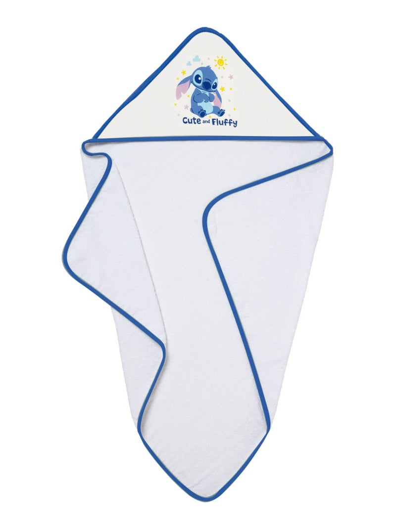 Cape de bain en éponge absorbante 100% coton Blanc Violet Bleu - Kiabi