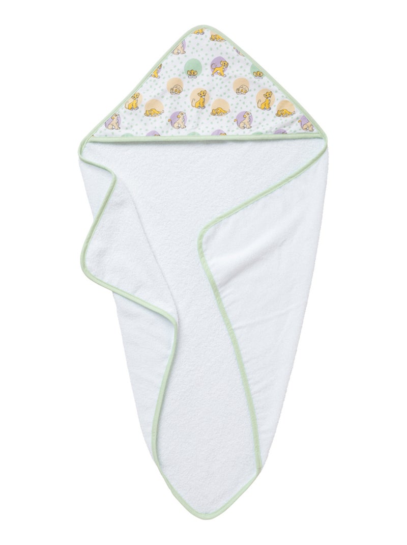 Cape de bain en éponge absorbante 100% coton Vert tilleul - Kiabi