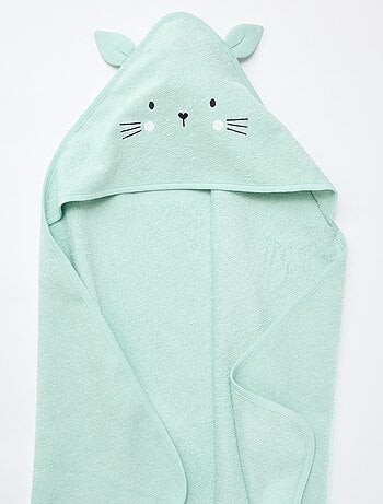 Cape de bain en éponge avec oreilles d'animaux