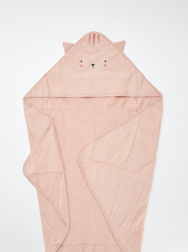 Cape de bain en éponge avec oreilles d'animaux Rose - Kiabi