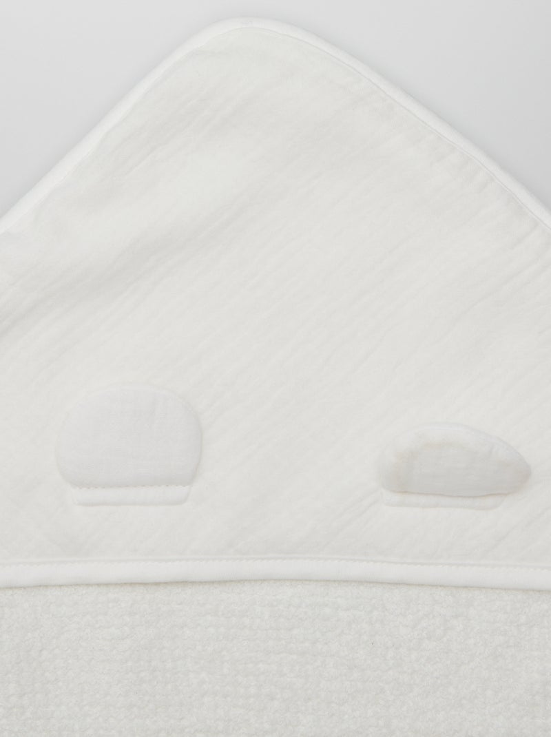 Cape de bain en éponge blanc - Kiabi