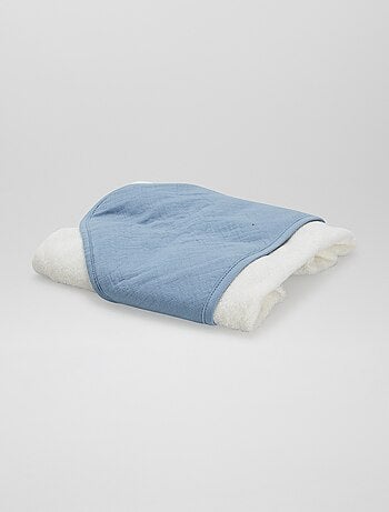 Cape de bain en éponge et gaze de coton