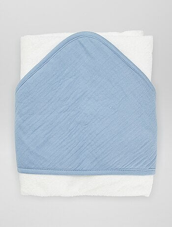 Cape de bain en éponge et gaze de coton