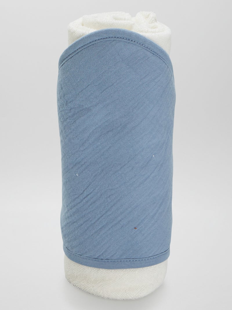 Cape de bain en éponge et gaze de coton Bleu - Kiabi