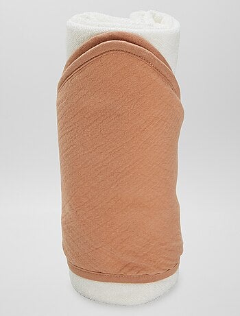 Cape de bain en éponge et gaze de coton