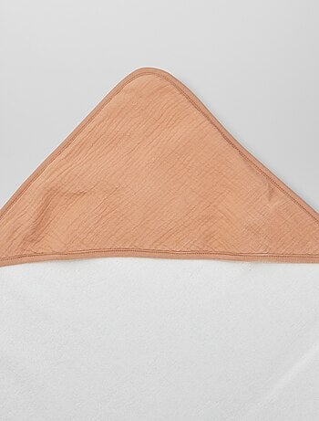 Cape de bain en éponge et gaze de coton