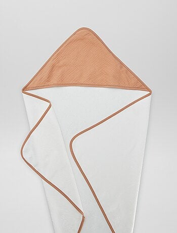 Cape de bain en éponge et gaze de coton