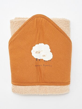 Cape de bain en éponge imprimée - 75 x 75 cm