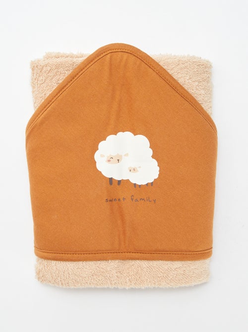 Cape de bain en éponge imprimée - 75 x 75 cm - Kiabi