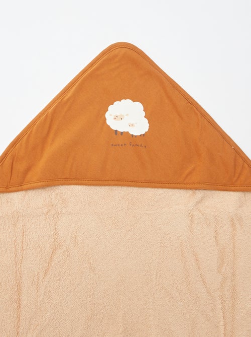 Cape de bain en éponge imprimée - 75 x 75 cm - Kiabi