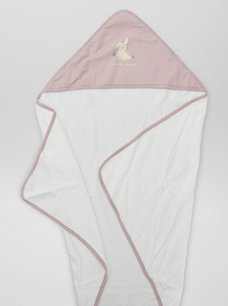 Cape de bain en éponge Rose clair - Kiabi