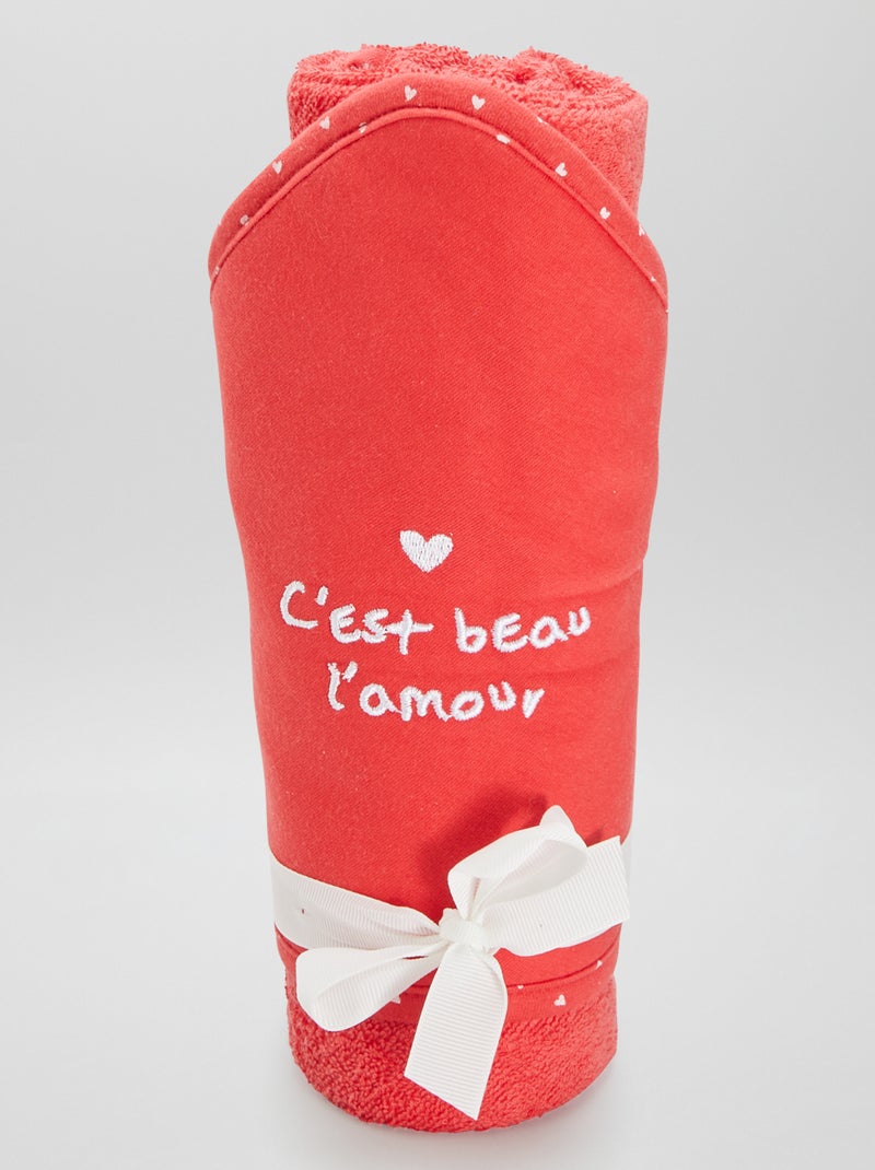 Cape de bain en éponge Rouge - Kiabi