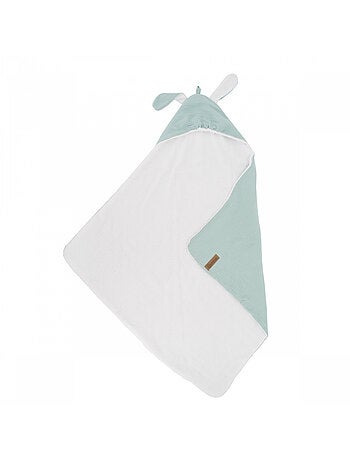Cape de bain en gaze de coton avec oreilles de lapin