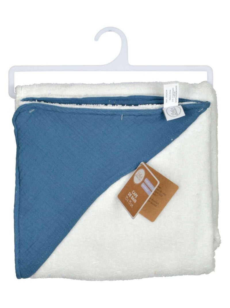 Cape de bain en gaze de coton Bleu - Kiabi