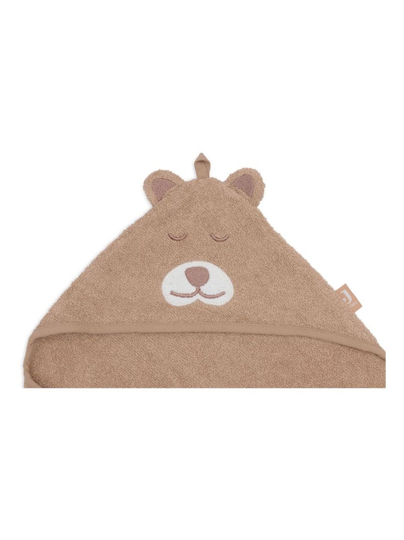 Cape de bain éponge en coton Jollein Marron - Kiabi