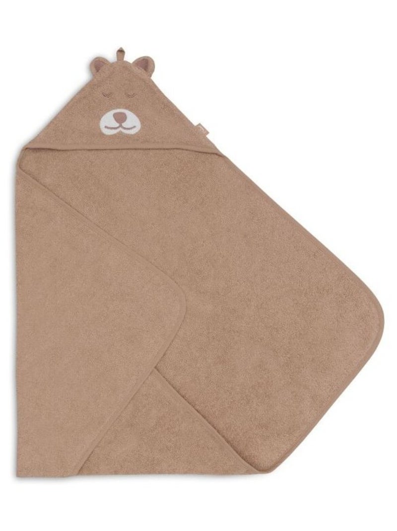 Cape de bain éponge en coton Jollein Marron - Kiabi