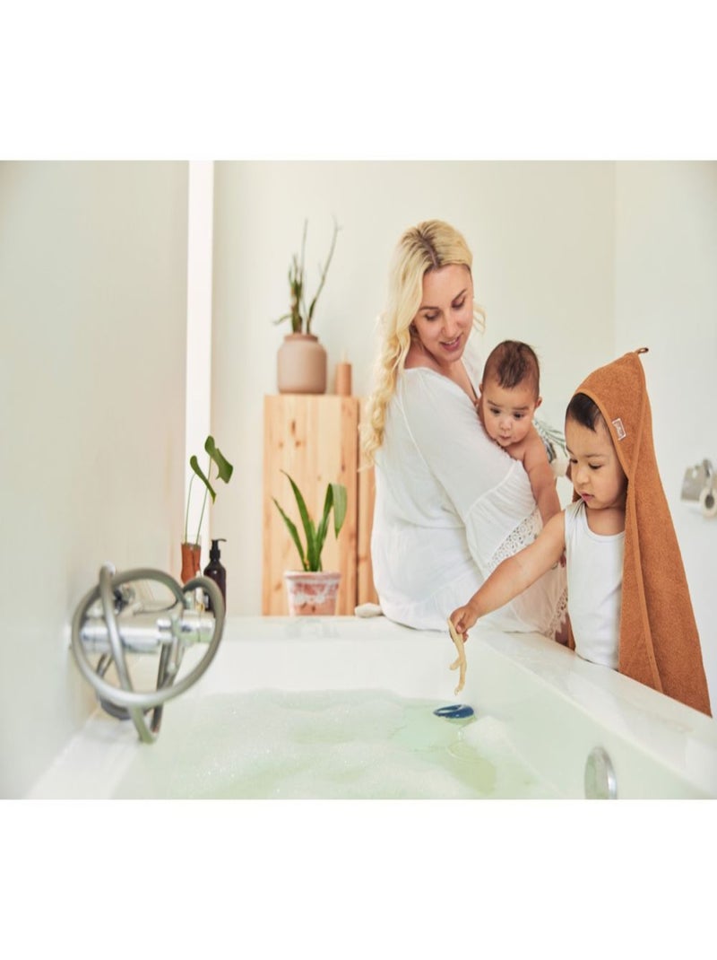 Cape de bain éponge en coton Jollein Marron - Kiabi