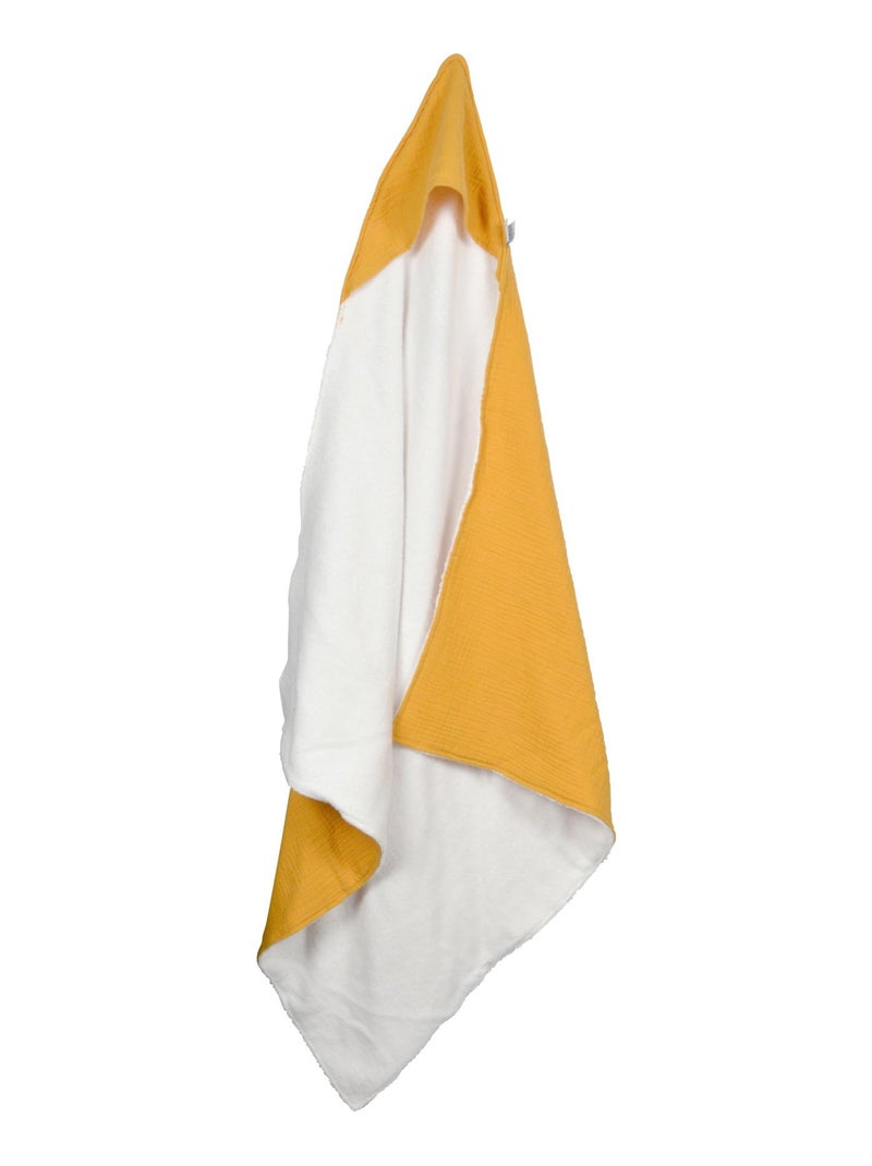 Cape de bain eponge et gaze de coton Jaune - Kiabi