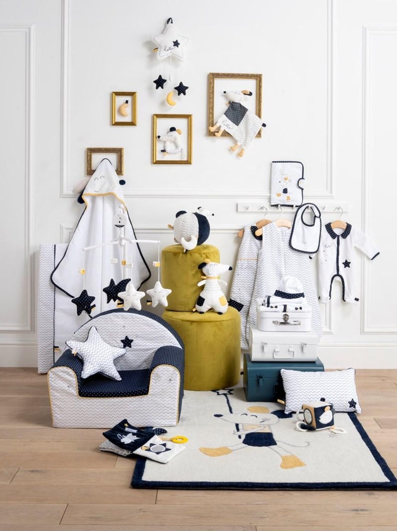 Cape de Bain et Gant 75x75cm en coton blanc - SAUTHON Blanc - Kiabi