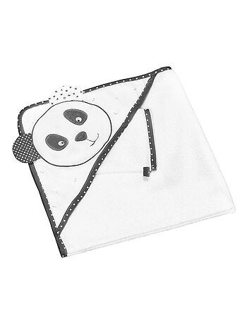 Cape de bain et gant en coton -